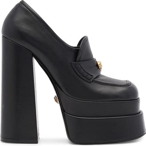 Shop Versace Intrico Platform Loafers .